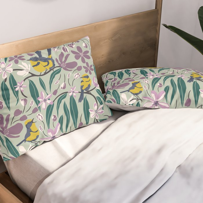 Spring Melody- Wrens Pillow Sham Gallery Image 2