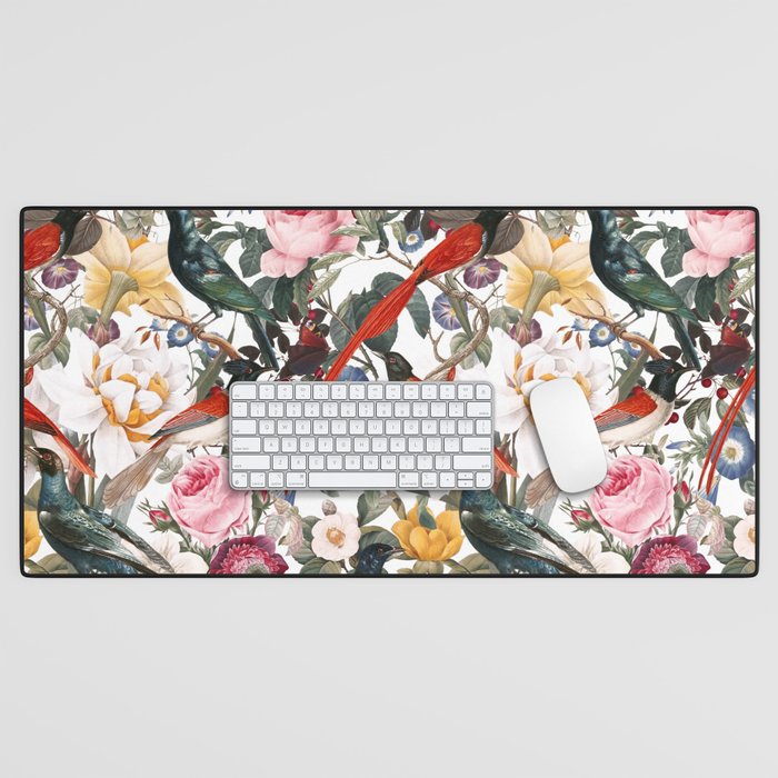 Floral and Birds XXXV Desk Mat Gallery Image 1