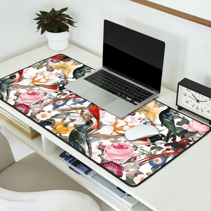 Floral and Birds XXXV Desk Mat Gallery Image 2