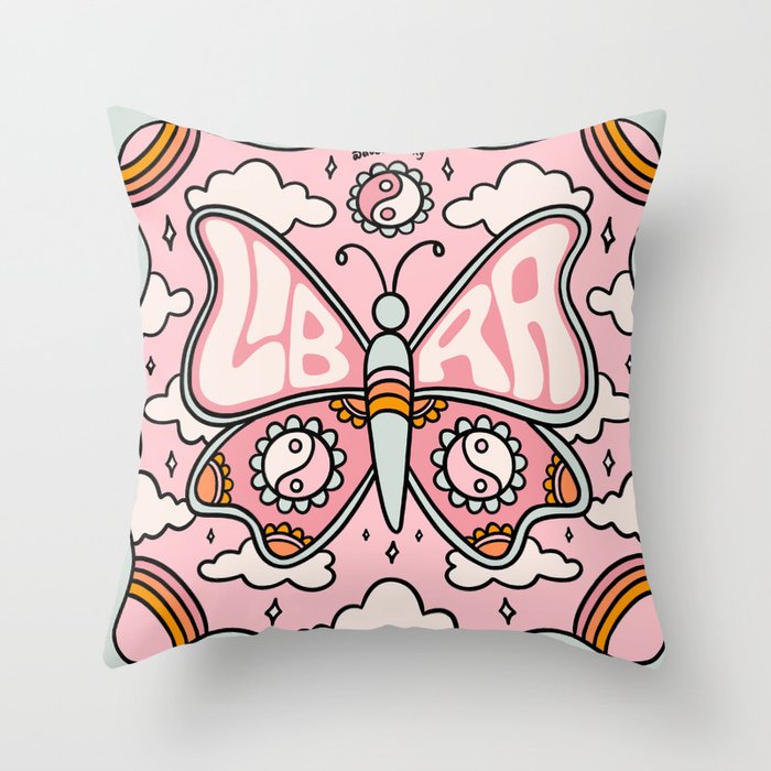Libra Butterfly Throw Pillow Gallery Image 6