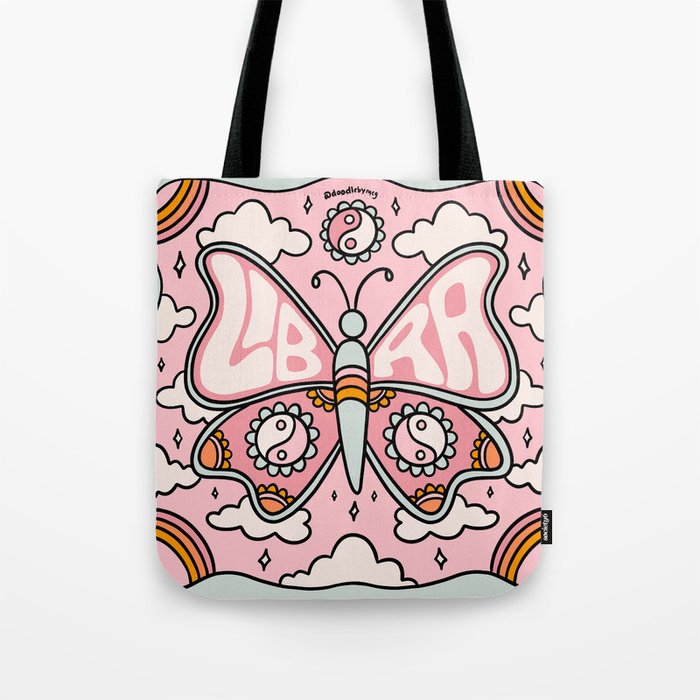 Libra Butterfly Tote Bag Gallery Image 1