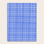 Royal Blue Fine Weave Retro Mid Century Modern Minimalist Woven Line Pattern Notebook Gallery Image 4