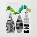 Plants in Black and White Vases Poster Gallery Image 4