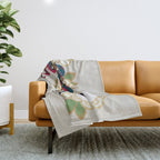 Snake and flowers 2 Throw Blanket Gallery Image 1