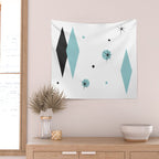 Vintage 1950s Mid Century Modern Design Wall Tapestry Gallery Image 2