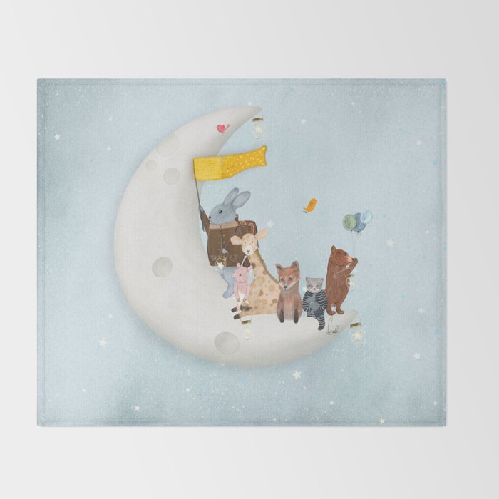 starlight wishes with you Throw Blanket Gallery Image 2