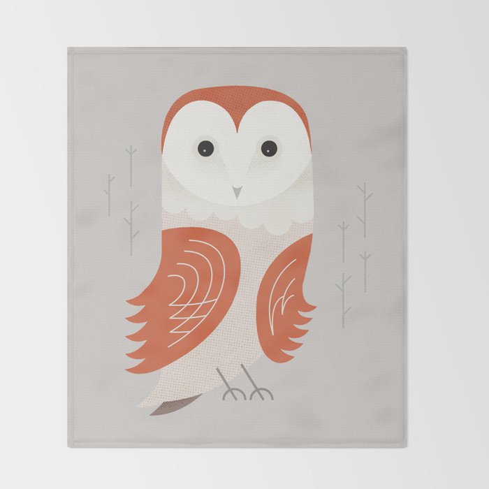 Barn Owl, Bird of United Kingdom Throw Blanket Gallery Image 2