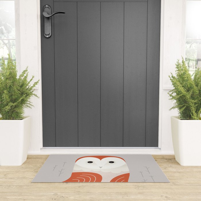 Barn Owl, Bird of United Kingdom Welcome Mat Gallery Image 3