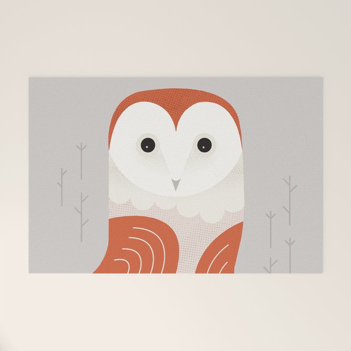 Barn Owl, Bird of United Kingdom Welcome Mat Gallery Image 1