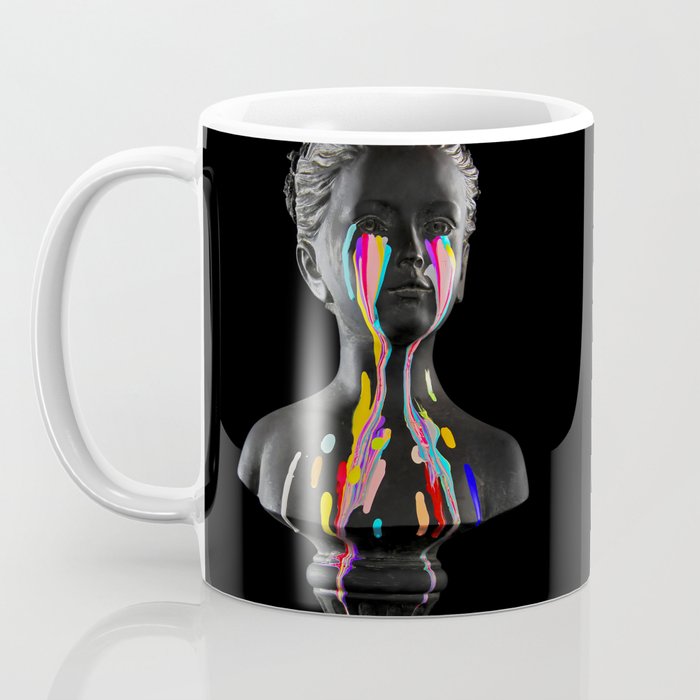 The Girl With Stars In Her Eyes (On Black) Coffee Mug Gallery Image 3