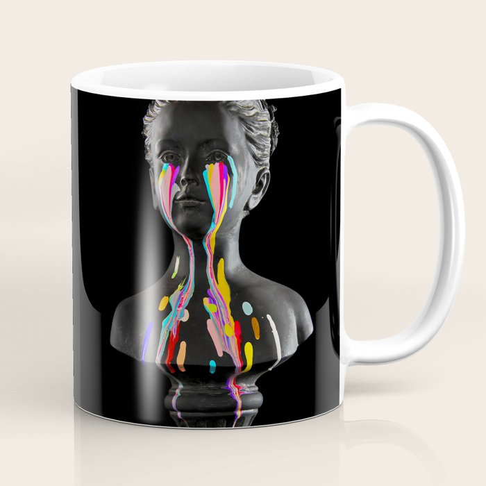 The Girl With Stars In Her Eyes (On Black) Coffee Mug Gallery Image 1