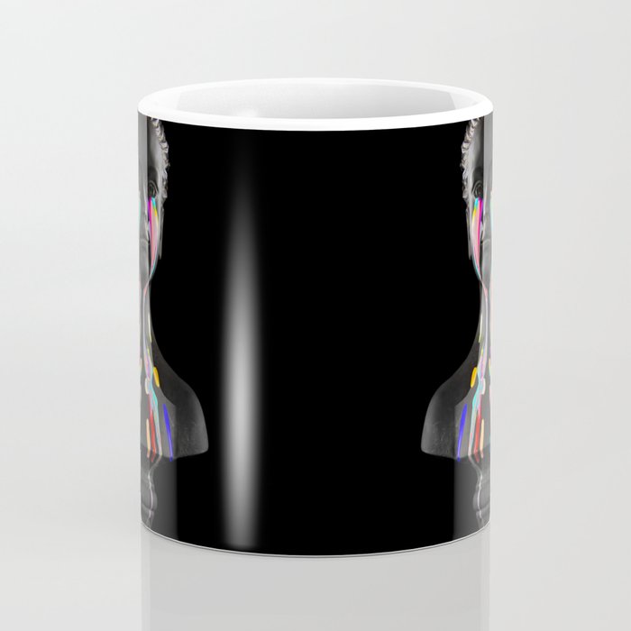 The Girl With Stars In Her Eyes (On Black) Coffee Mug Gallery Image 4