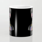The Girl With Stars In Her Eyes (On Black) Coffee Mug Gallery Image 4
