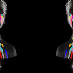 The Girl With Stars In Her Eyes (On Black) Coffee Mug Gallery Image 2