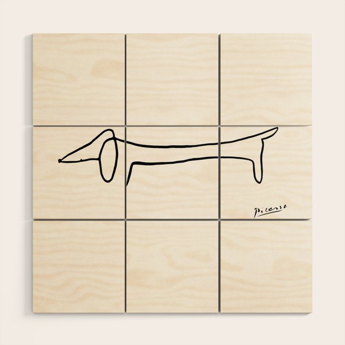 Picasso's sausage dog Wood Wall Art Gallery Image 1