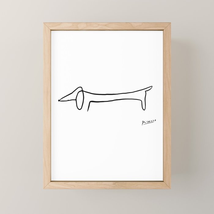 Picasso's sausage dog Mini Art Print Gallery Image 1