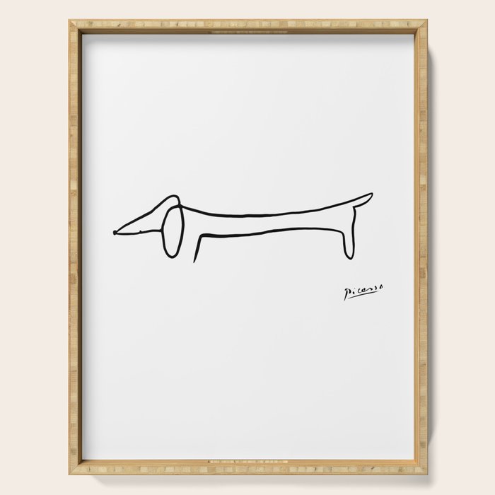 Picasso's sausage dog Serving Tray Gallery Image 1