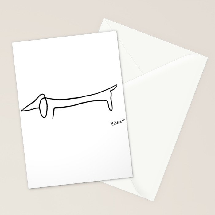 Picasso's sausage dog Stationery Card Gallery Image 2