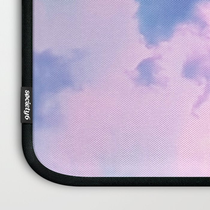 Pastel Purple Lilac Fluffy Fantasy Fairytale Sunset Clouds In The Sky Laptop Sleeve Gallery Image 3