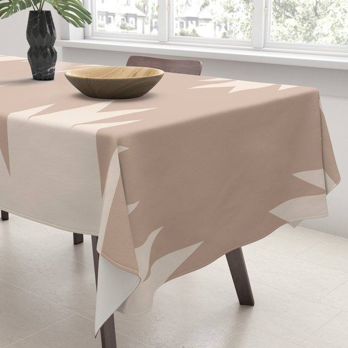 Geometric Southwestern Minimalism - Neutral Natural Beige Tablecloth Gallery Image 3