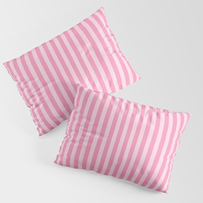 Striped Vertical 2 Pink Pillow Sham Gallery Image 3