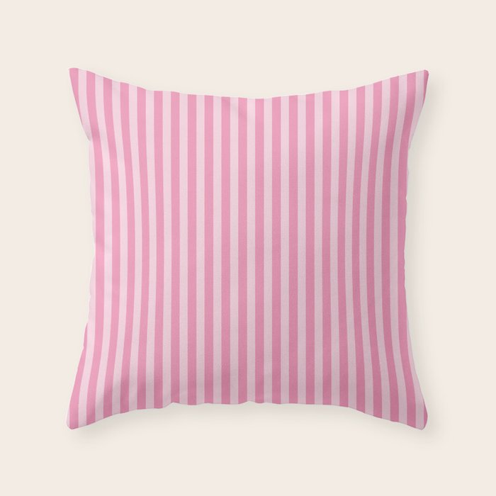 Striped Vertical 2 Pink Throw Pillow Gallery Image 6