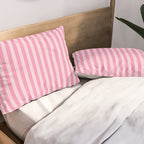 Striped Vertical 2 Pink Pillow Sham Gallery Image 2