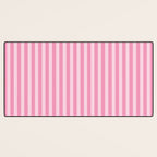 Striped Vertical 2 Pink Desk Mat Gallery Image 3