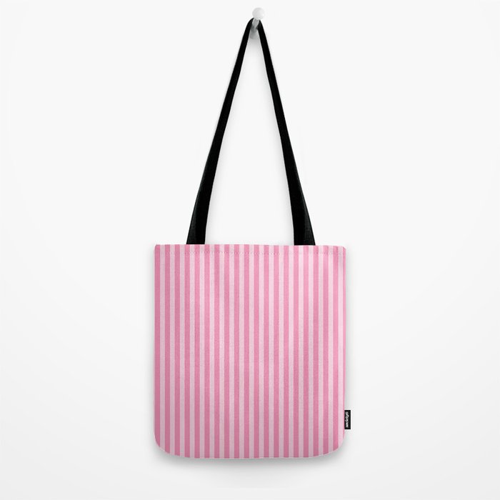 Striped Vertical 2 Pink Tote Bag Gallery Image 2