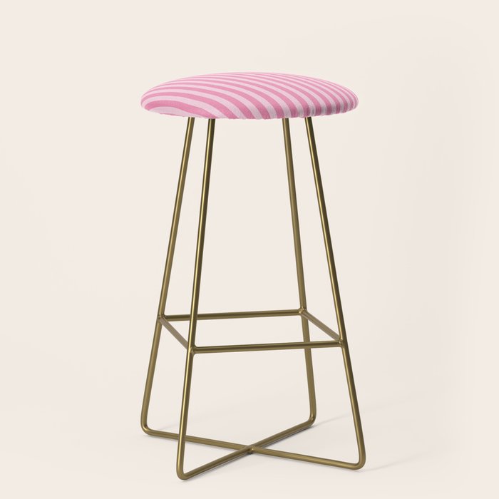 Striped Vertical 2 Pink Stool
