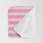 Striped Vertical 2 Pink Throw Blanket Gallery Image 3