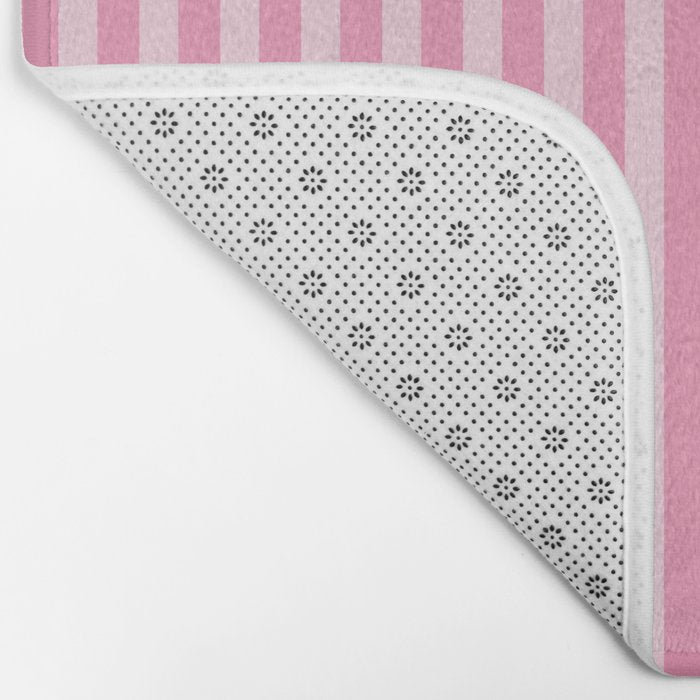 Striped Vertical 2 Pink Bath Mat Gallery Image 2