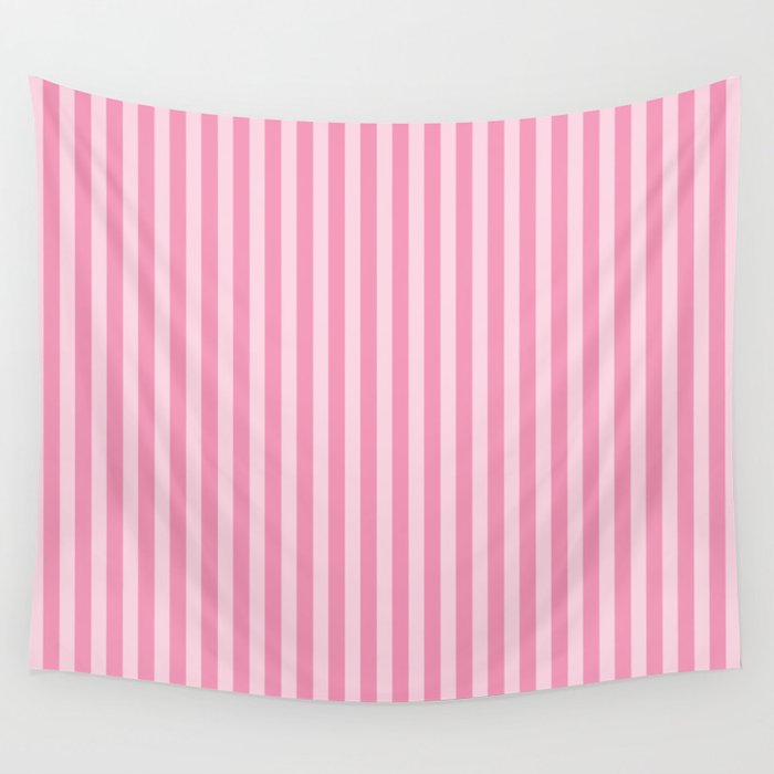 Striped Vertical 2 Pink Wall Tapestry Gallery Image 4