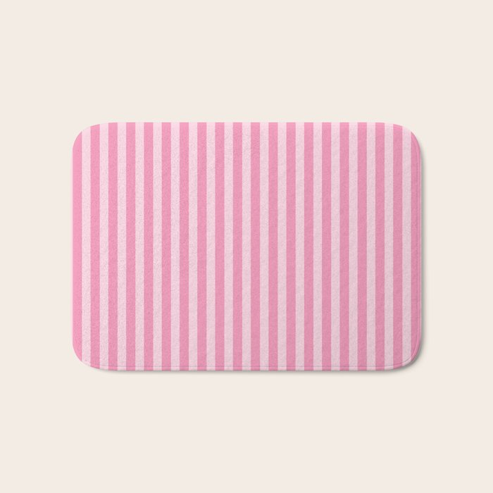 Striped Vertical 2 Pink Bath Mat Gallery Image 1