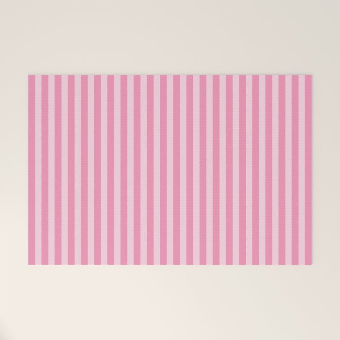 Striped Vertical 2 Pink Welcome Mat Gallery Image 1
