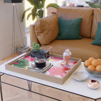CANVAS: Viva Magenta 01 | Abstract Brushstrokes Serving Tray Gallery Image 2