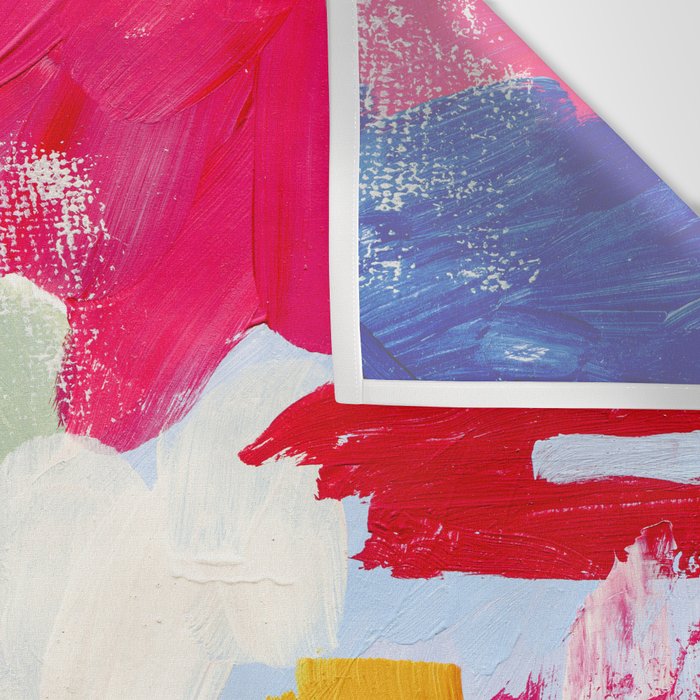 CANVAS: Viva Magenta 01 | Abstract Brushstrokes Wall Tapestry Gallery Image 3