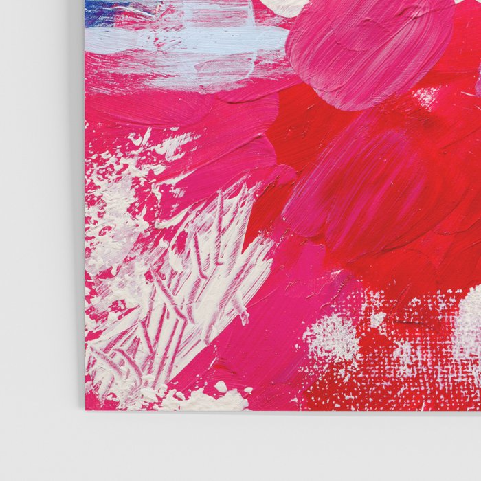 CANVAS: Viva Magenta 01 | Abstract Brushstrokes Poster Gallery Image 3
