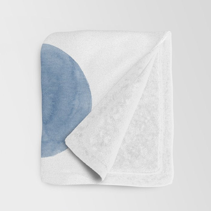 Indigo Ombre Circles Throw Blanket Gallery Image 3