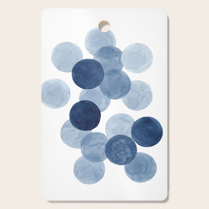 Indigo Ombre Circles Cutting Board Gallery Image 1