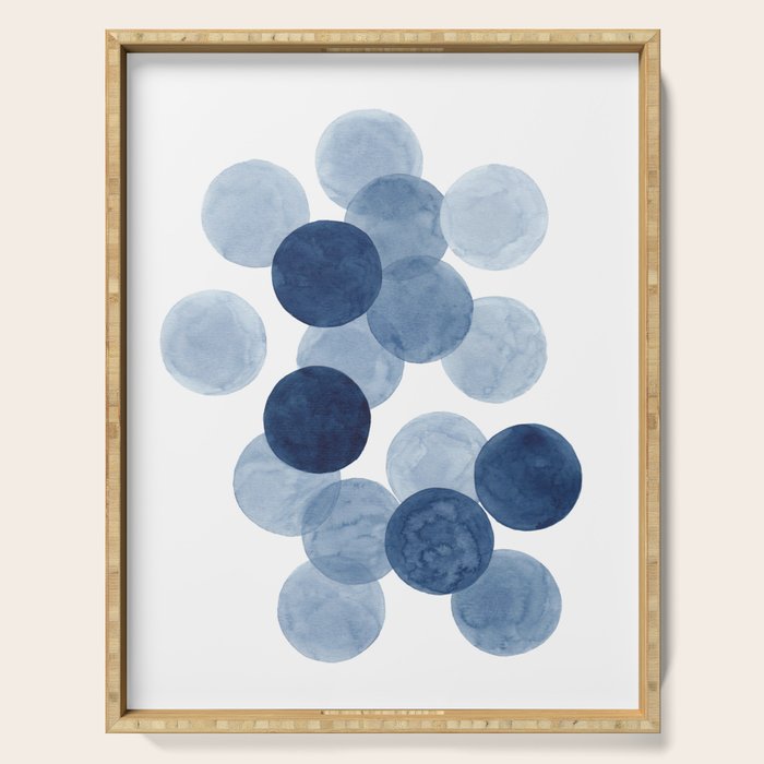 Indigo Ombre Circles Serving Tray Gallery Image 1