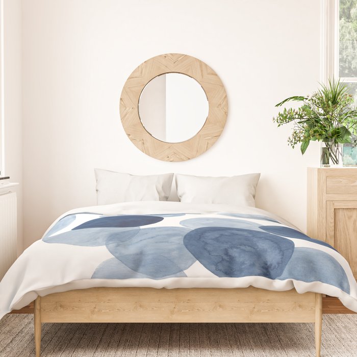 Indigo Ombre Circles Duvet Cover Gallery Image 3