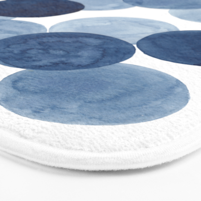 Indigo Ombre Circles Bath Mat Gallery Image 3