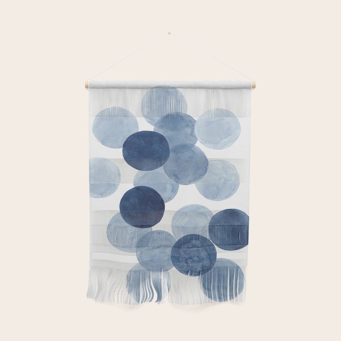 Indigo Ombre Circles Wall Hanging Gallery Image 1