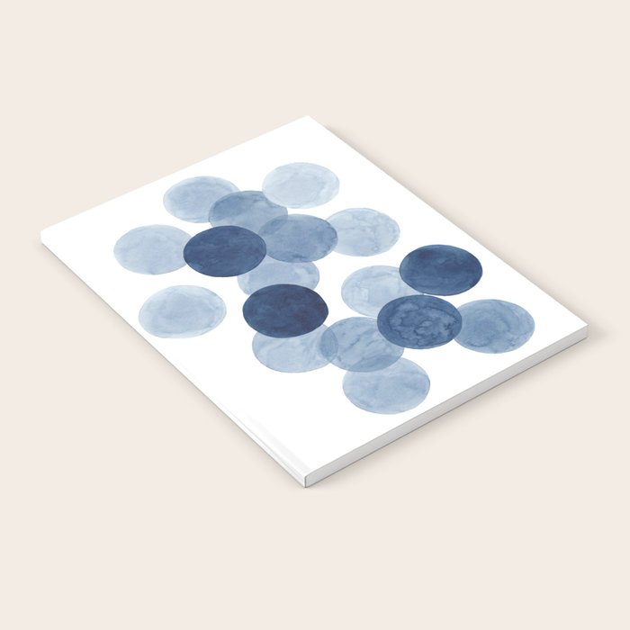Indigo Ombre Circles Notebook Gallery Image 1