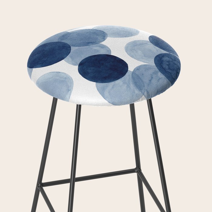 Indigo Ombre Circles Stool Gallery Image 2