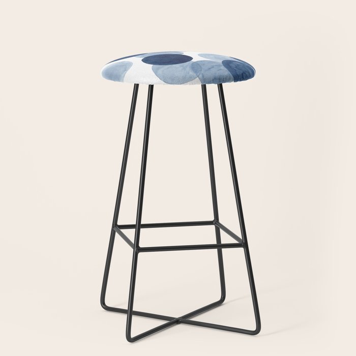 Indigo Ombre Circles Stool Gallery Image 1