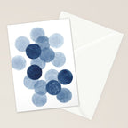 Indigo Ombre Circles Stationery Card Gallery Image 2