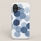 Indigo Ombre Circles iPhone Case Gallery Image 1