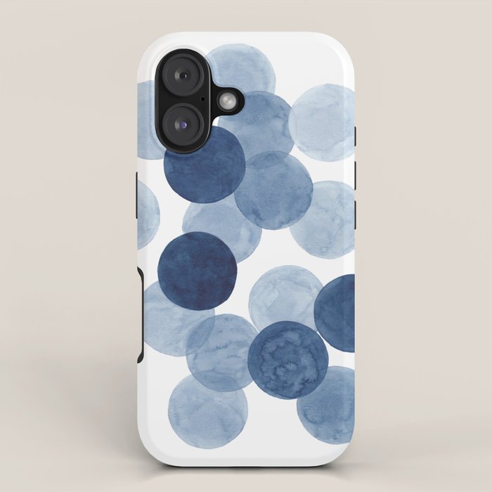 Indigo Ombre Circles iPhone Case Gallery Image 1